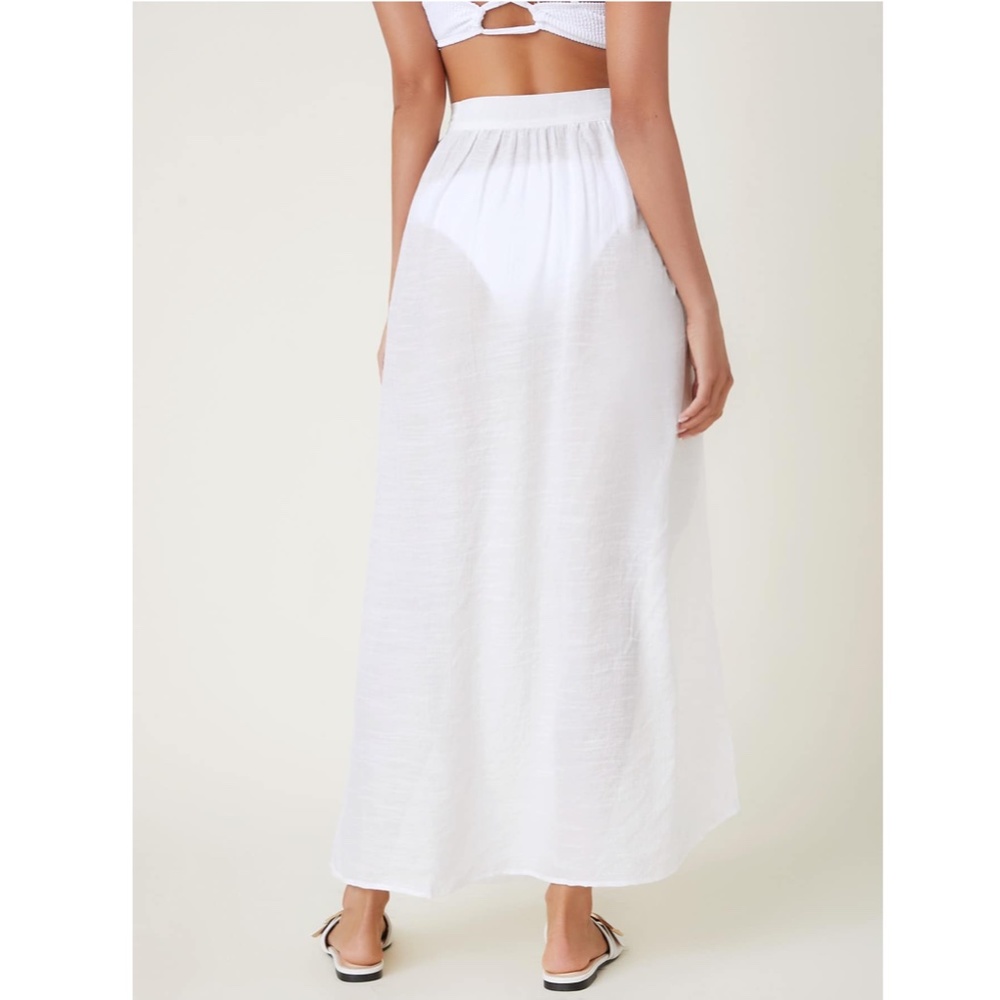 White Sarong Skirt Tie Side - Picture 5 of 15